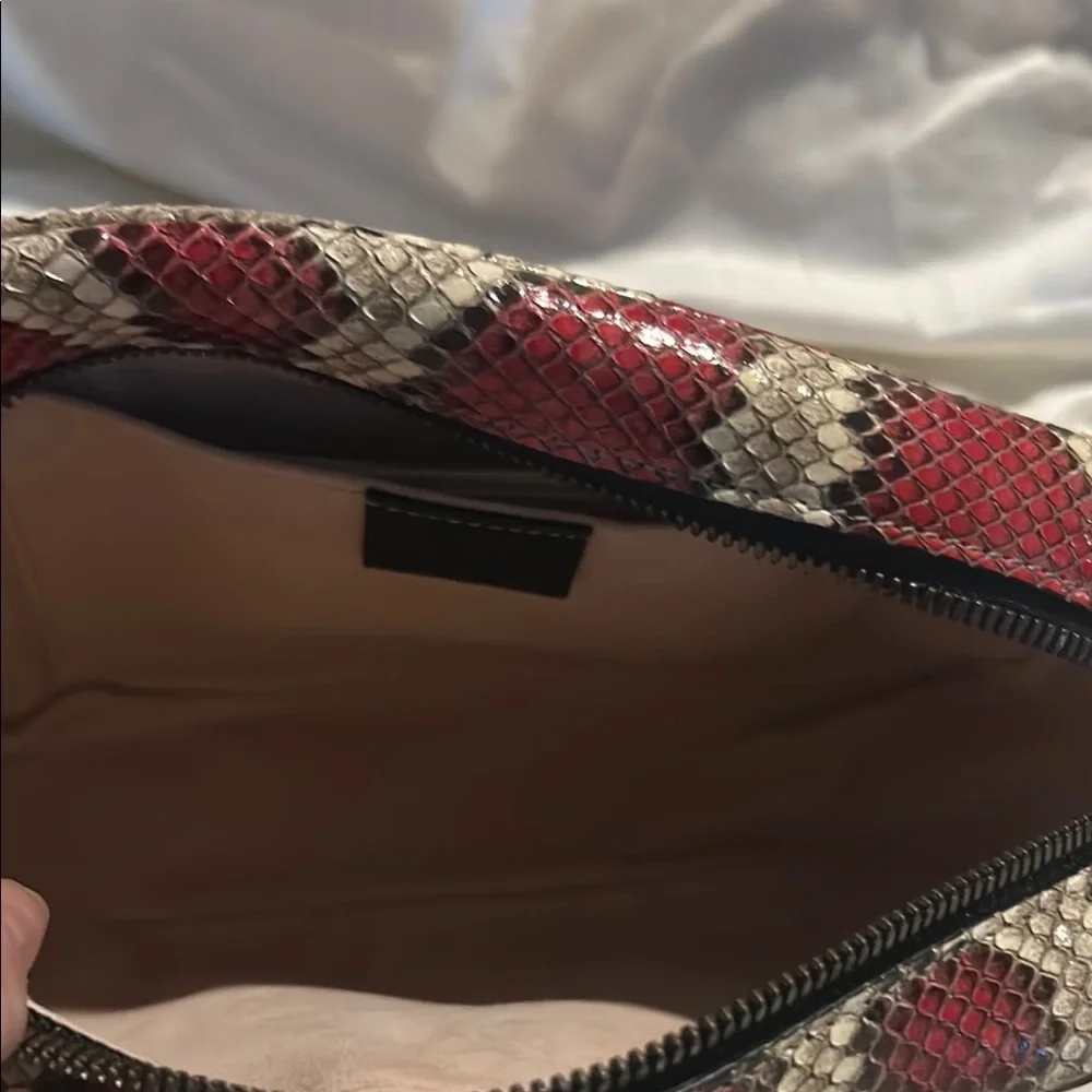 Gucci Red and Cream Snake Print Bag-crossbody-NWT - Picture 7 of 11